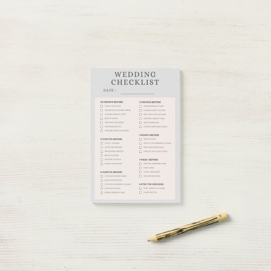 wedding checklist post-it klebezettel (Auf Schreibtisch)