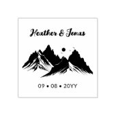 Wedding Cherished Rustic Mountains Landscape Gummistempel (Prägung)