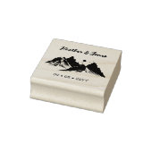 Wedding Cherished Rustic Mountains Landscape Gummistempel (Stempel)