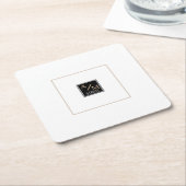 Wedding Chic Monogram Rechteckiger Pappuntersetzer (angewinkelt)