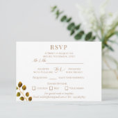 Wedding Chic Monogram RSVP Karte (Stehend Vorderseite)
