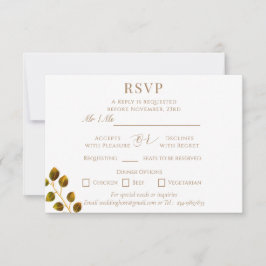 Wedding Chic Monogram RSVP Karte