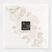Wedding Chic Monogram Serviette (Vorderseite)