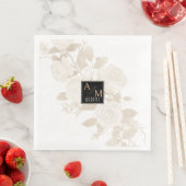 Wedding Chic Monogram Serviette (Beispiel)