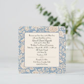 Wedding Chinoiserie Bird and Flower Pattern Einladung (Stehend Vorderseite)
