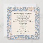 Wedding Chinoiserie Bird and Flower Pattern Einladung (Vorderseite)