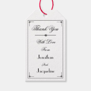 Wedding Classic Elegant Chic Script Name Vielen Da Geschenkanhänger