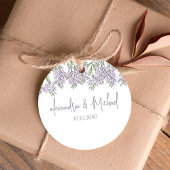 Wedding Classic Floral Lavender Lilac Wisteria Geschenkanhänger