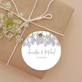 Wedding Classic Floral Lavender Lilac Wisteria Geschenkanhänger