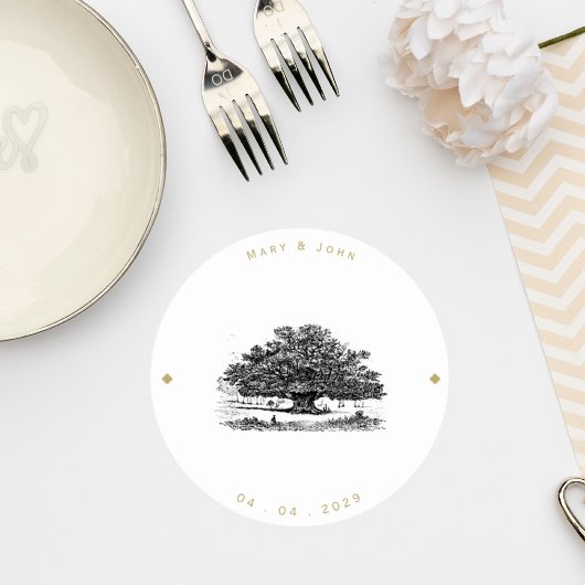 Wedding Coaster with Warm Bokeh Lights Runder Pappuntersetzer