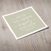 Wedding Cocktail Cheers Typografie Sage Green Serviette