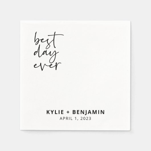 Wedding Cocktail Napkin Serviette (Vorderseite)