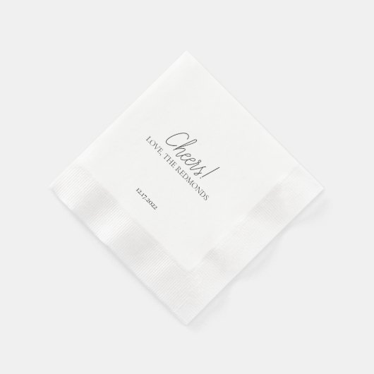 Wedding Cocktail Napkin Serviette (Ecke)