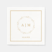 Wedding Cocktail Napkin Serviette (Vorderseite)