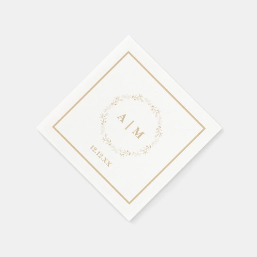 Wedding Cocktail Napkin Serviette (Ecke)