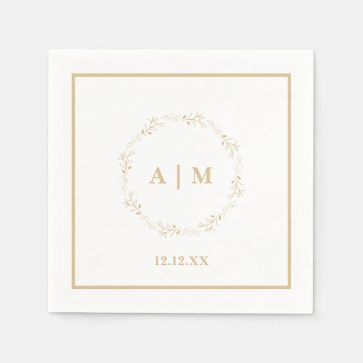 Wedding Cocktail Napkin Serviette (Vorderseite)