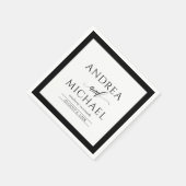 Wedding Cocktail Napkins | Luxe Kalligrafie (schwa Serviette (Ecke)