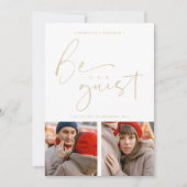 Wedding Collage 2 Fotos sind unser Gast Romantik Save The Date (Vorderseite)