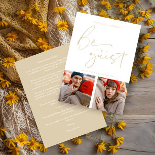 Wedding Collage 2 Fotos sind unser Gast Romantik Save The Date