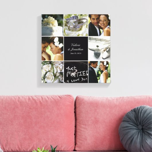 Wedding Collage Wrapped Canvas Leinwanddruck (Insitu (Wohnzimmer))