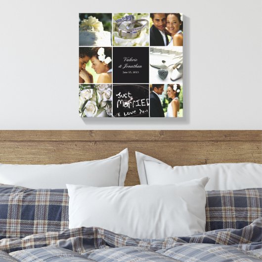 Wedding Collage Wrapped Canvas Leinwanddruck (Insitu (Schlafzimmer))