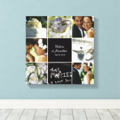 Wedding Collage Wrapped Canvas Leinwanddruck (Insitu (Holzboden))