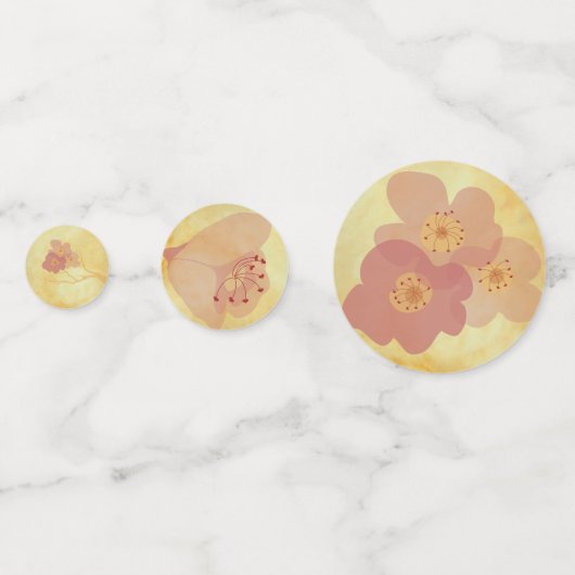 Wedding Confetti asiatische beeinflussende Gelbe G Konfetti (Rückseiten)