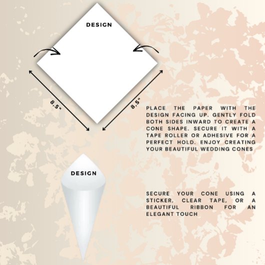 Wedding Confetti Cone Petal Toss Blume Cone