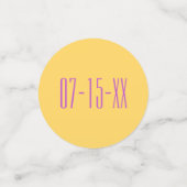 Wedding Confetti Frische Blume Gelbe Magentas Konfetti (Klein Vorderseite)