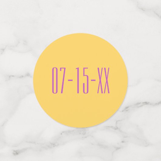 Wedding Confetti Frische Blume Gelbe Magentas Konfetti (Klein Vorderseite)