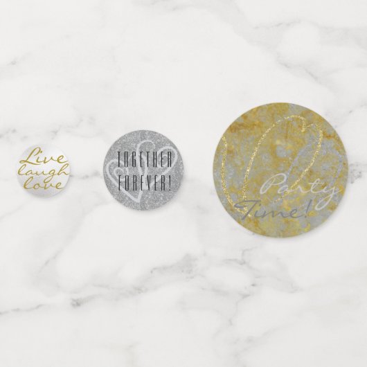 Wedding Confetti Silver Lining Confetti Konfetti (Rückseiten)