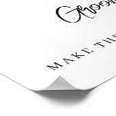 Wedding Confetti Toss Sign - einfach elegant Poster (Ecke)