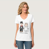 WEDDING COUPLE, Braut und Bräutigam T-Shirt (Vorderseite Vollansicht)