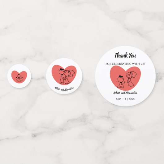 Wedding Couple Brautparty Confetti Konfetti (Rückseiten)