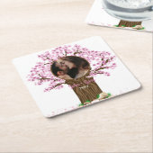 Wedding Couple Custom Foto Rechteckiger Pappuntersetzer (angewinkelt)