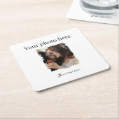 Wedding Couple Custom Foto Rechteckiger Pappuntersetzer (angewinkelt)