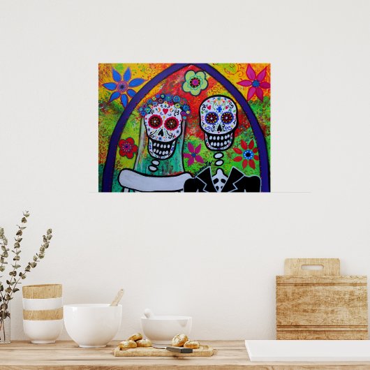 WEDDING COUPLE DAY OF THE TOAD POSTER (Küche)