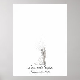 Wedding Couple Fingerprint Gästebuch