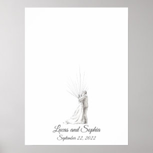 Wedding Couple Fingerprint Gästebuch