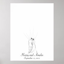 Wedding Couple Fingerprint Gästebuch