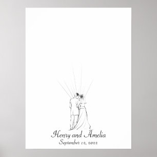 Wedding Couple Fingerprint Gästebuch