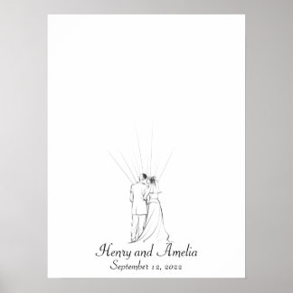 Wedding Couple Fingerprint Gästebuch