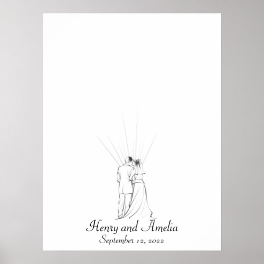 Wedding Couple Fingerprint Gästebuch (Vorne)