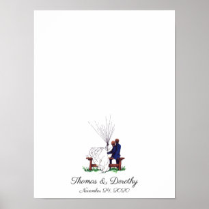 Wedding Couple Fingerprint Gästebuch