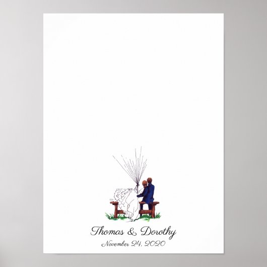 Wedding Couple Fingerprint Gästebuch (Vorne)