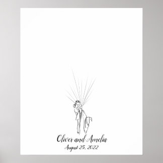 Wedding Couple Fingerprint Gästebuch