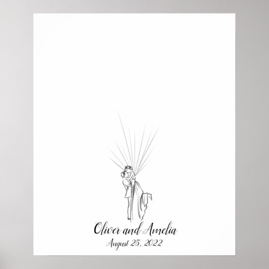 Wedding Couple Fingerprint Gästebuch (Vorne)