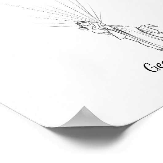 Wedding Couple Fingerprint Gästebuch (Ecke)