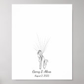 Wedding Couple Fingerprint Gästebuch (Vorne)