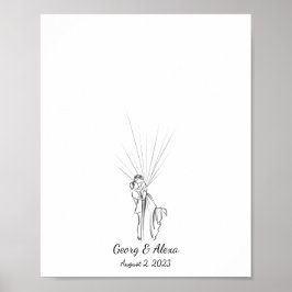 Wedding Couple Fingerprint Gästebuch